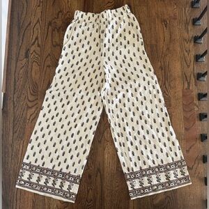 Banana Republic High-Rise Wide-Leg Viscose-Linen Pull-on Pant